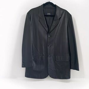 Bargello Leather Factory Florence Italy Men’s Black Blazer Italian Size 48 M US